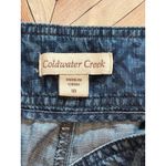 Coldwater Creek Jean Skirt 10 Women's Denim Geometric Pattern Blue Knee Length Photo 3