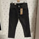 Levi's Levi’s 501 Gray Wash Crop Scallop Hem Jeans Photo 2