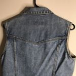 Eddie Bauer  button down denim vest with cutoff sleeves size small Photo 9