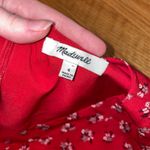 Madewell  red silk floral mini dress Photo 2