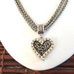 Brighton  Double Strand Heart Pendant Necklace toggle clasp Photo 1