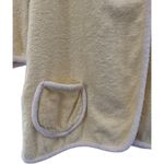 Vintage Terrycloth robe jacket double breasted beach pool vacation yellow medium Photo 5