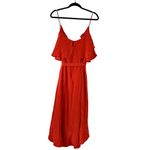 Nicholas Georgette Wrap Midi Dress Poppy Red size 8 CL2 Photo 5