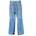 ZARA  Mid-Rise Wide Leg Contrast Seamless Side Wash Jeans Photo 9