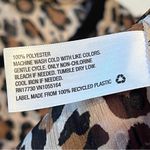 A New Day Semi Sheer Leopard Cheetah Print Women SZ Large Brown Black Top Blouse Photo 2