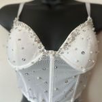 Windsor Rhinestone and Pearl Crop Top Photo 0
