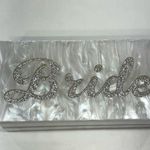 Lovers + Friends  Bride Clutch Bag in Ivory Rhinestone Photo 1