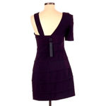 Black Halo  | One Shoulder Deep Plum Cocktail Party Formal Dress Size 6 NWT Photo 2