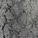 Chico's Women's Snake Skin Print Crew Neck Short Sleeve Jacquard Tee Black Sz 2P Photo 4