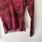 My Michelle  Mesh Shirt Y2k Medium Animal Print Long Sleeve Sheer USA‎ Grunge Photo 2