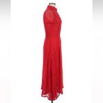 Amazon Chinese Red Lace Midi Dress Size Small Photo 2