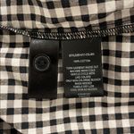 Sanctuary Black White Checkered Long Sleeve Button Down Shirt Dress Bow Small Photo 10