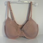 Natori Full Coverage Lace Trim Underwire Bra Beige 34DD Photo 1
