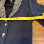 St. John Evening Jacket Blazer Long Line Bling Rhinestones Gold Black Silver 6 Photo 8