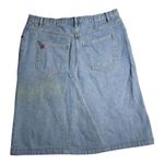 Vtg Y2K Carole Little Blue Denim Floral Embroidered Mirror Mini Skirt Sz 10 Photo 1