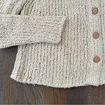 Current/Elliot The Cozy Cardigan Bouclé Chunky Knit Sweater Ivory Cream 1 / S Photo 4