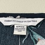 American Eagle  size small cropped wrap deep v neck tie front blouse bell sleeves Photo 8