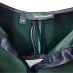 The Kooples NWT Peekaboo Nape Light Crepe Satin Mini Shirt Dress in Green/Black Photo 1