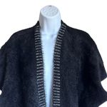 Desheng Black Patterned Multicolor Fair Isle Cardigan/Poncho/Wrap Photo 4