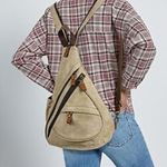 Antik Kraft brown Backpack sling canvas bag Photo 0