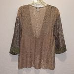 Metaphor Vintage  Kimono Fairycore Woodland Nymph Lace Green Cream Large Photo 5