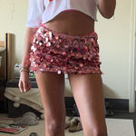 Edikted  sparkle sequin pink mini skirt Photo 1