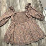 NWT Victoria Dunn Smocked Mini Dress size XL Purple Photo 1