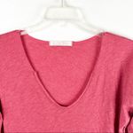 Free People  WE THE FREE Scoop Neck Slouchy Distressed Snap Cuff Top, Size Small Photo 3