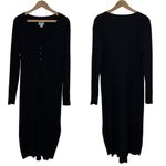 Future Collective Black Sweater duster size medium 3 button closure Photo 10