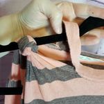 Free People  WE THE FREE TWIST STRIPE TANK TOP TEE CORAL LIGHT NWT Photo 4