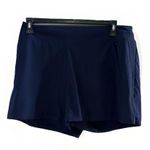 Athleta  Brooklyn Shorts Womens 14 Navy Blue Lightweight Semi‎ Fitted Photo 4