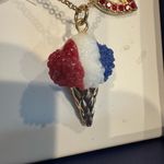 Betsey Johnson NIB Red, White and Blue Patriotic Set Ice Cream Set Photo 4