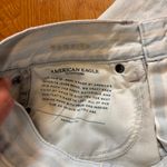 American Eagle Striped White Blue Tomgirl Distressed Bermuda Shorts Women’s Sz 0 Photo 3
