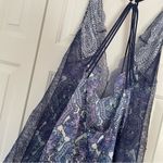 Victoria's Secret Victoria’s Secret Deep V Satin Lace Paisley Print Slip Dress Intimates Sz Medium Photo 3