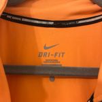Nike Orange Dri-Fit Quarter Zip Long Sleeve Athletic Top Shirt Womens Size Large Photo 3