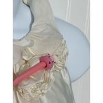 BCBGMAXAZRIA  Womens Silk Charmeuse Bodycon Cocktail‎ Paty Dress Beige Black 4 Photo 3