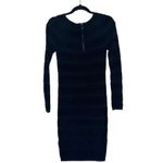 Alice + Olivia  Tabitha Chenille Cashmere Blend Dress Black Size SP Photo 4