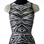 Cache VTG 1990's Women Stretch Knit Sleeveless Silver Sequin Top Size Medium Photo 0