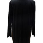Unique By V. Virella Black Button Front Silky Cardigan Size Large Photo 4