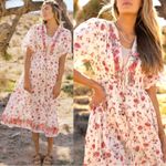 Free People Lysette Maxi Dress in Tea Combo Medium Bohemian Gypsy Indian Cotton Photo 3
