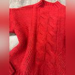 Treasure & Bond  Vibrant Red Cable Knit Sweater Photo 7