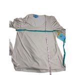 Cynthia Steffe Cece creme colored and gold specs ruffled statement sleeve blouse size small NWT Photo 9