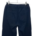 Aether Cropped Travel Pants Navy Blue Size XS Split Hem Stretch Cotton Photo 4