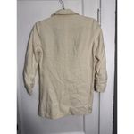 Michael Kors  Cream Linen Blazer Jacket Photo 1