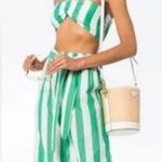 Mara Hoffman NWT  Bella Halter Crop Top Green White Smocked Size XS Photo 1