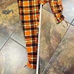 Mlle Gabrielle  Women’s Fall Orange Yellow Plaid Pull-on Leggings 2X Photo 3