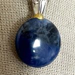 Deep Blue Sodalite Pendant Necklace Photo 3