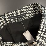 White House | Black Market  Houndstooth Satin Silk Skirt Photo 2