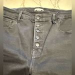 Good American  Black Exposed Button Fly Frayed Mini Boot Jeans 14/32 Photo 4