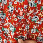 Circles 'N Sand | Vintage Floral Red Button Short Sleeve Romper M Size M Photo 4